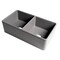 Alfi Brand Gray Matte Smooth Apron 33" x 18" Double Bowl Fireclay Farm Sink ABF3318D-GM - alternate 5